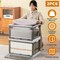 2 Packs Foldable Storage Bins Collapsible Storage Box Organizer Stackable Toy Container With Double Doors Top Lid